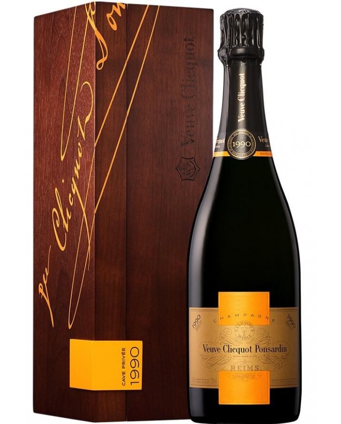 CHAMPAGNE VEUVE CLICQUOT CAVE PRIVEE (1990)| ML. 3000 Jeroboam| Cassa Legno