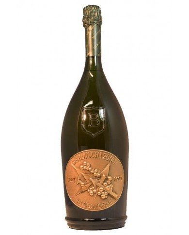 FRANCIACORTA BERLUCCHI 2000 I METALLI (1995)| ML. 3000 Jeroboam| Cassa Legno