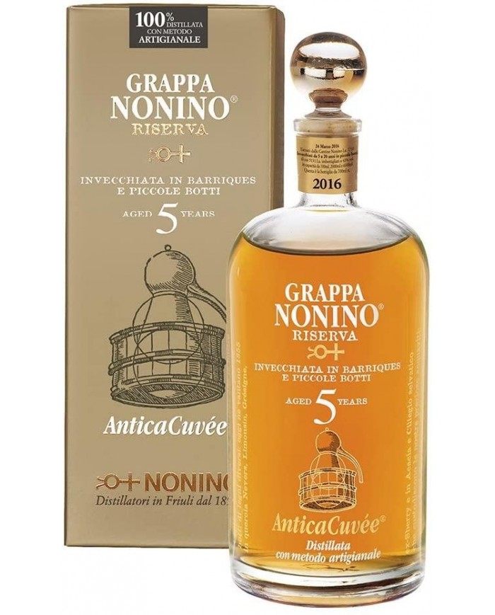 GRAPPA ANTICA CUVEE' 5Y RISERVA NONINO| ML. 700| Astucciata