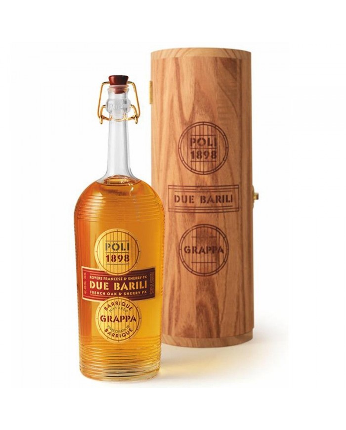 GRAPPA DUE BARILI POLI| ML. 700| Cassa Legno