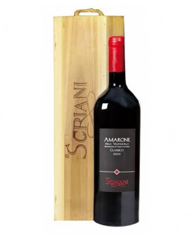 AMARONE DELLA VALPOLICELLA CLASSICO SCRIANI (2013)| ML. 3000 Doppio Magnum| Cassa Legno
